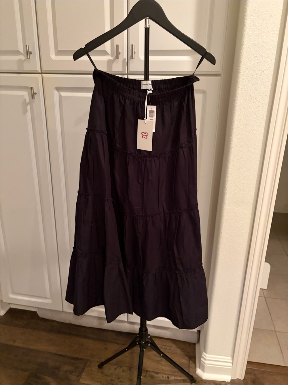 Sunday Best Navy Tiered Maxi Skirt
